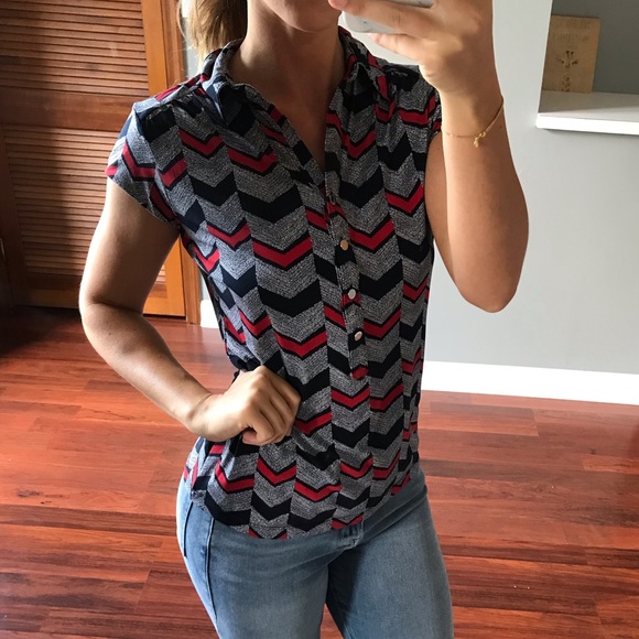 Alfani Tops - Alfani Collared Neck Blouse